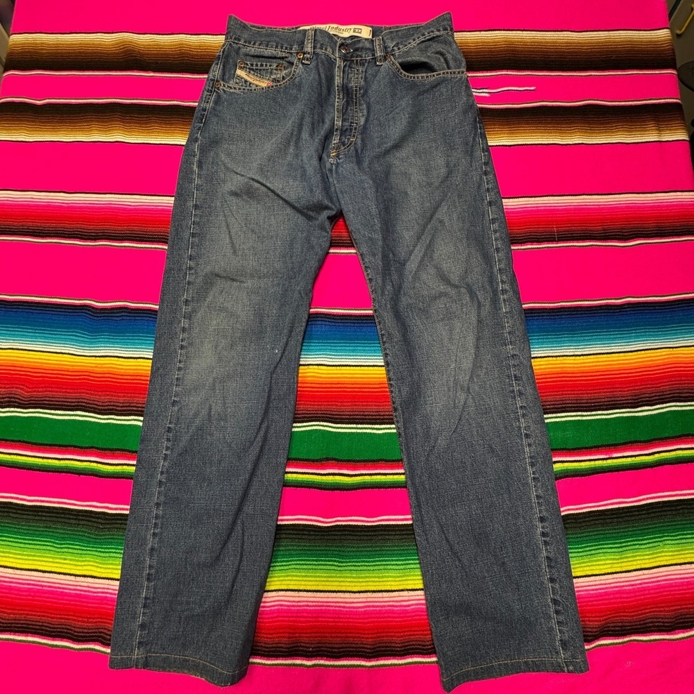 VTG Diesel Jeans Men's 32x30 Blue Relaxed Straight Leg‎ Button Fly Made in Italy
